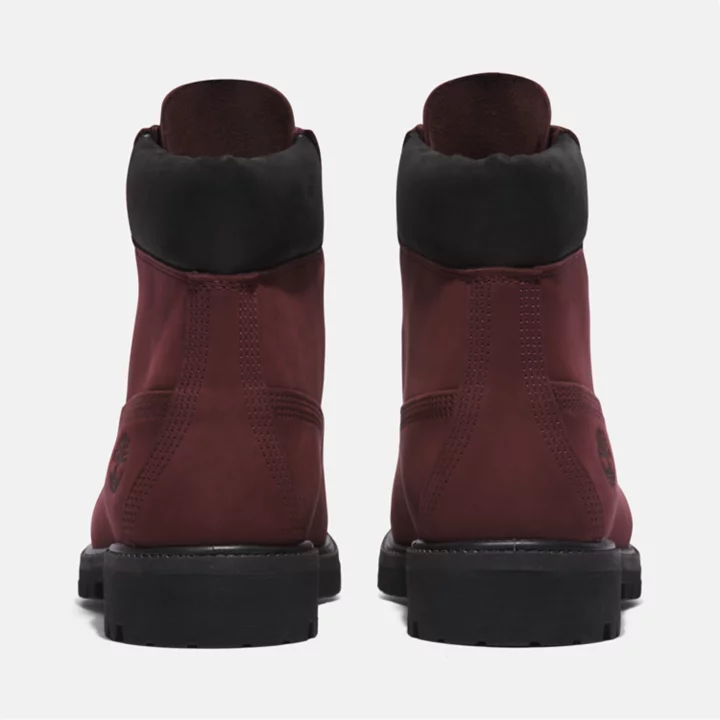 Bota Timberland Premium de 6 polegadas para homem na cor bordô