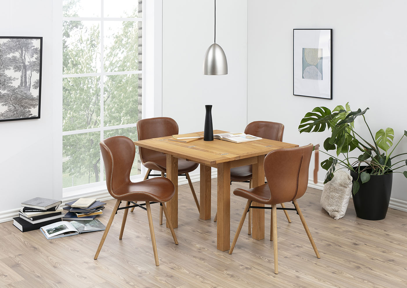 Eetkamerstoel Pescara Bruin Letherlook - set van 2