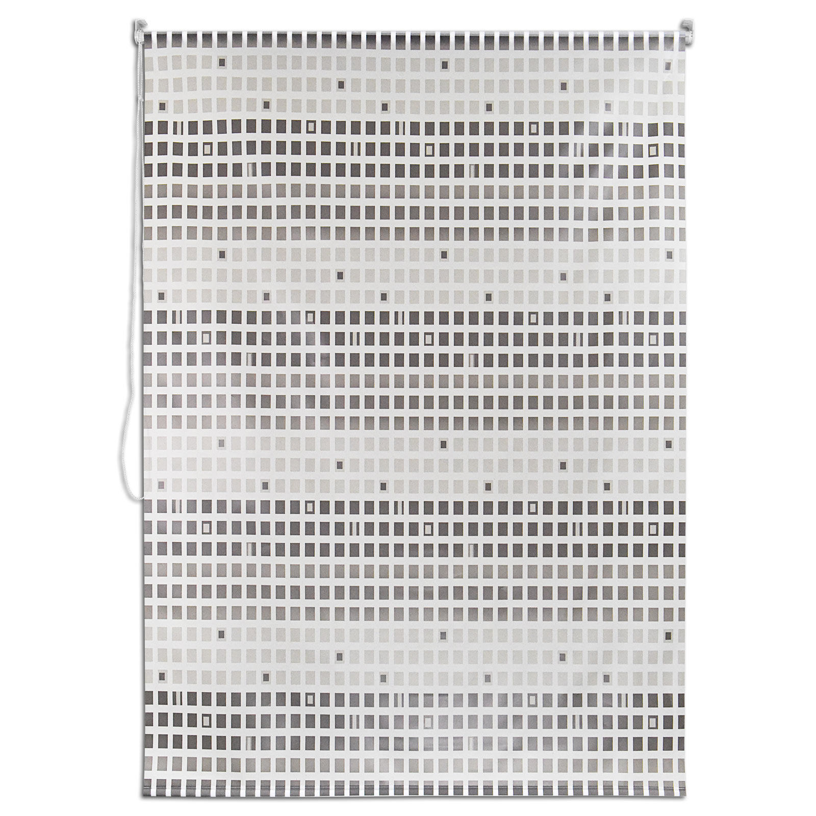 Duschrollo - grau-weiß - 140x240 cm