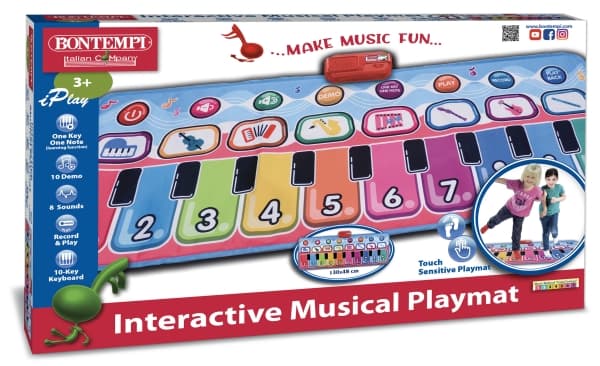Bontempi Interactive Musical Playmat, Leketøy interaktiv musikalsk matte, 3 år, AA, Flerfarget