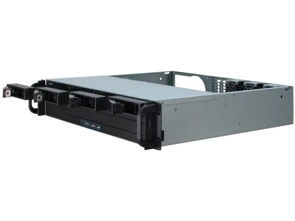 Inter-Tech IPC 2U-2404S - Rack-monterbar - 2U - micro-ATX - SATA/SAS - hot-swap - ingen strømforsyning (ATX) - USB
