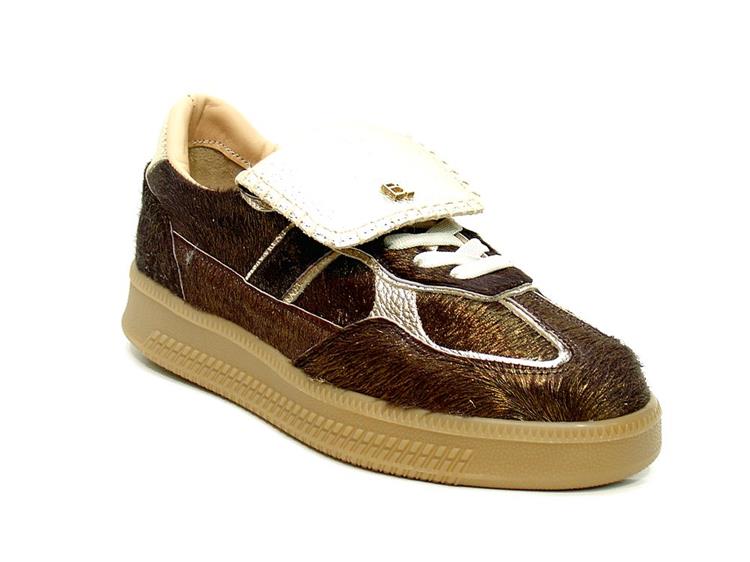 Babouche H-IRA-125 dark brown/gold/gold