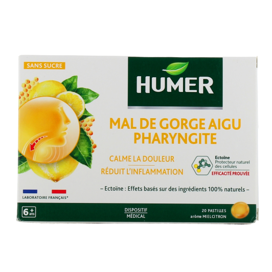 Humer Pharyngite : pastilles mal de gorge aigu