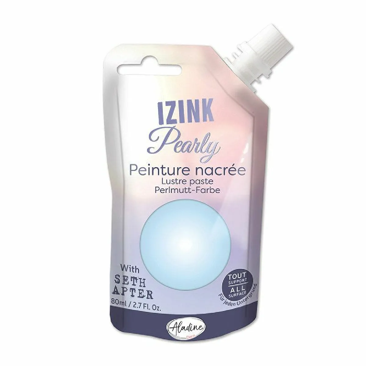 AladinE Peinture nacrée Bleu gris 80 ml