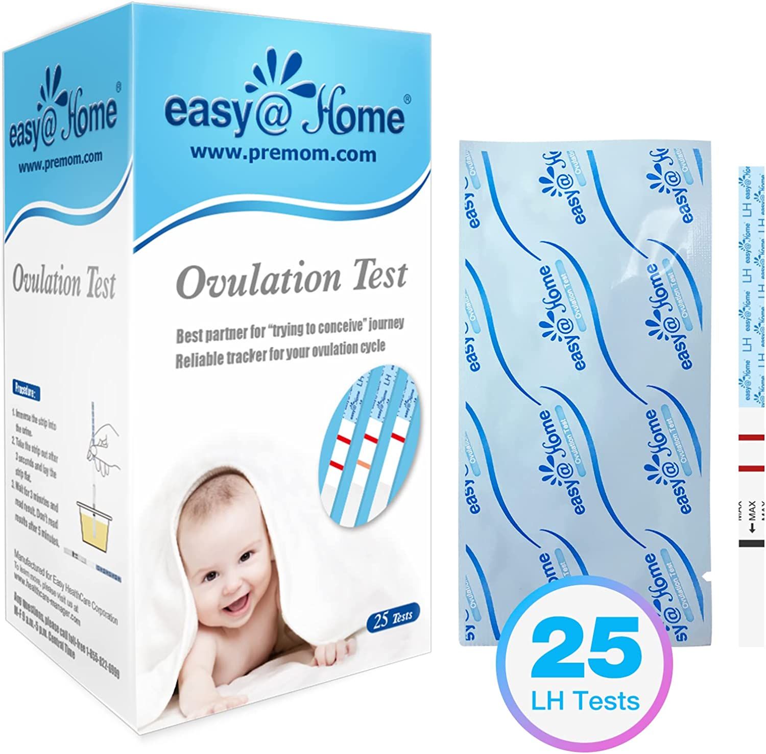 Easy@Home Ovulationstest Kinderwunsch Fruchtbarkeitstest für Frauen