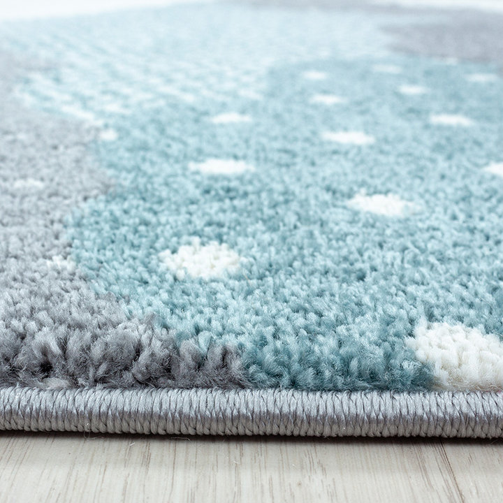 Rond Kindervloerkleed - Bambi Wolken Blauw | Speels