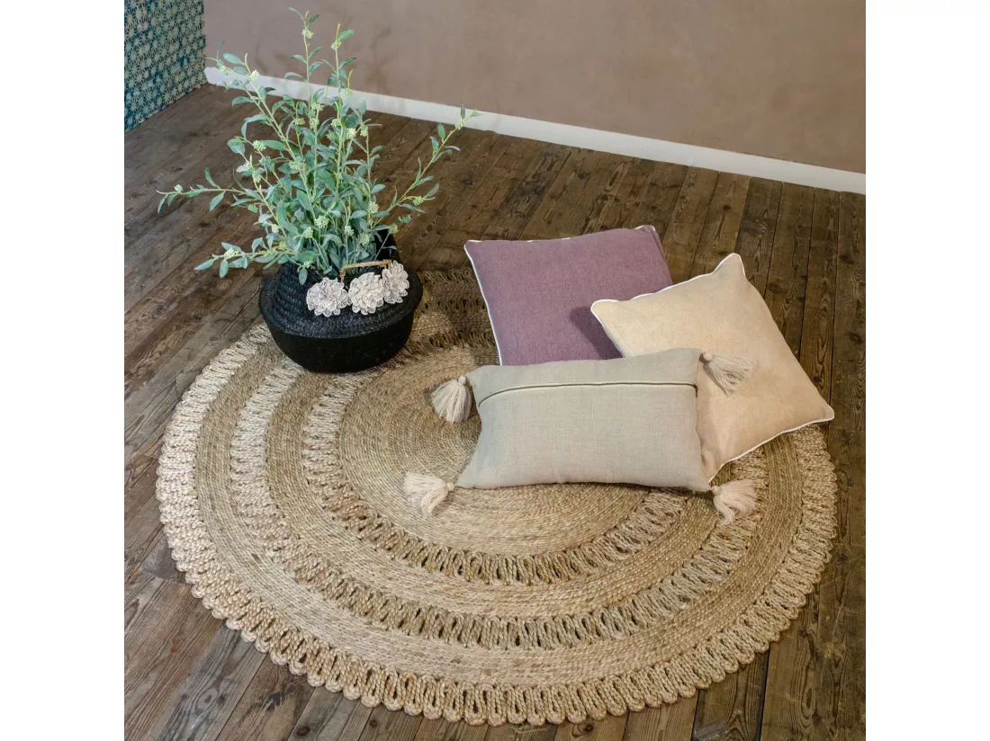 Now's Home - Coussin En Coton Lave Beige 45x45cm Taje