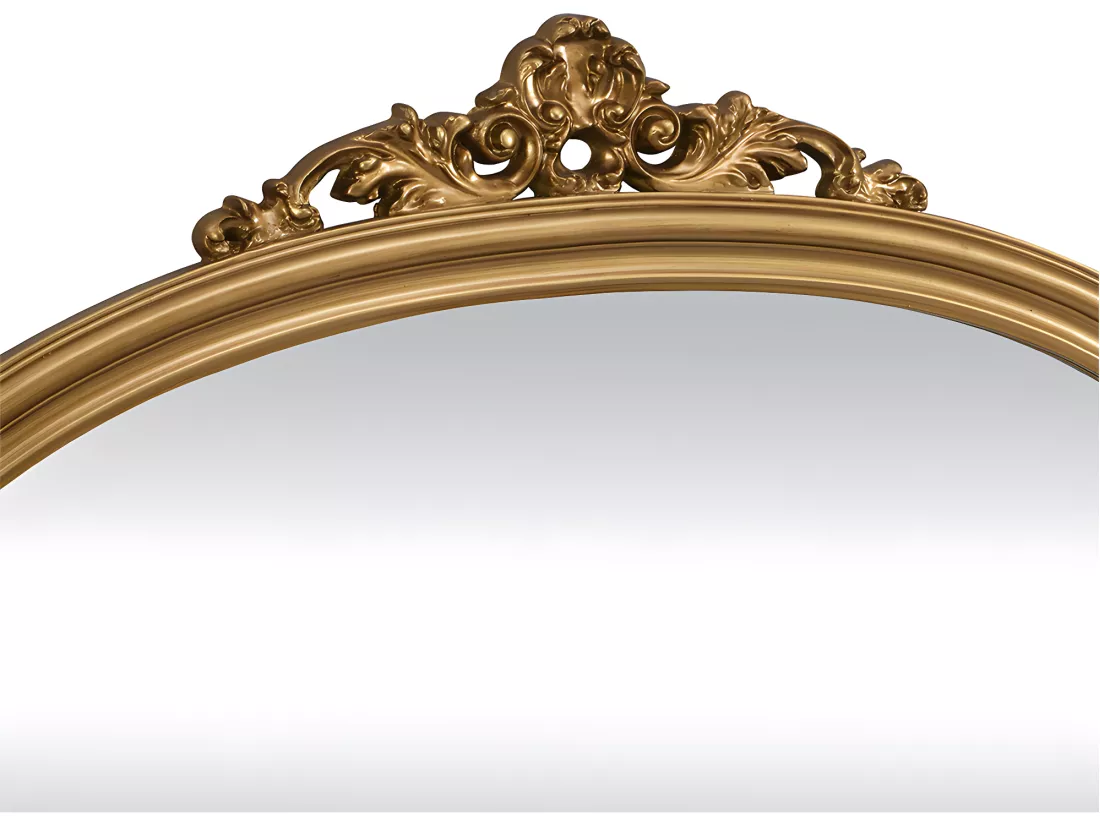 Miroir en bois de paulownia - L. 107 x H. 90 cm - Doré - EYOB