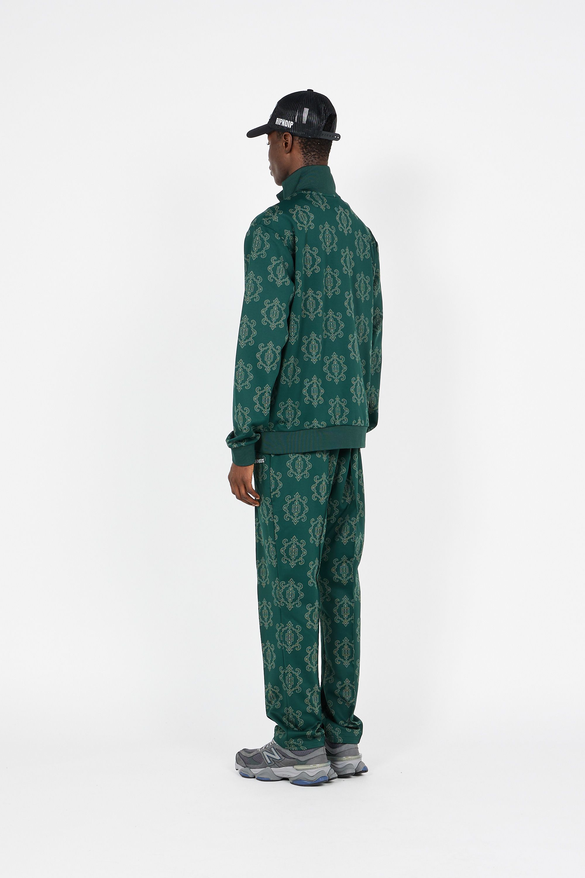 LES DEUX Veste Ballier Jacquard Track Jacket Vert