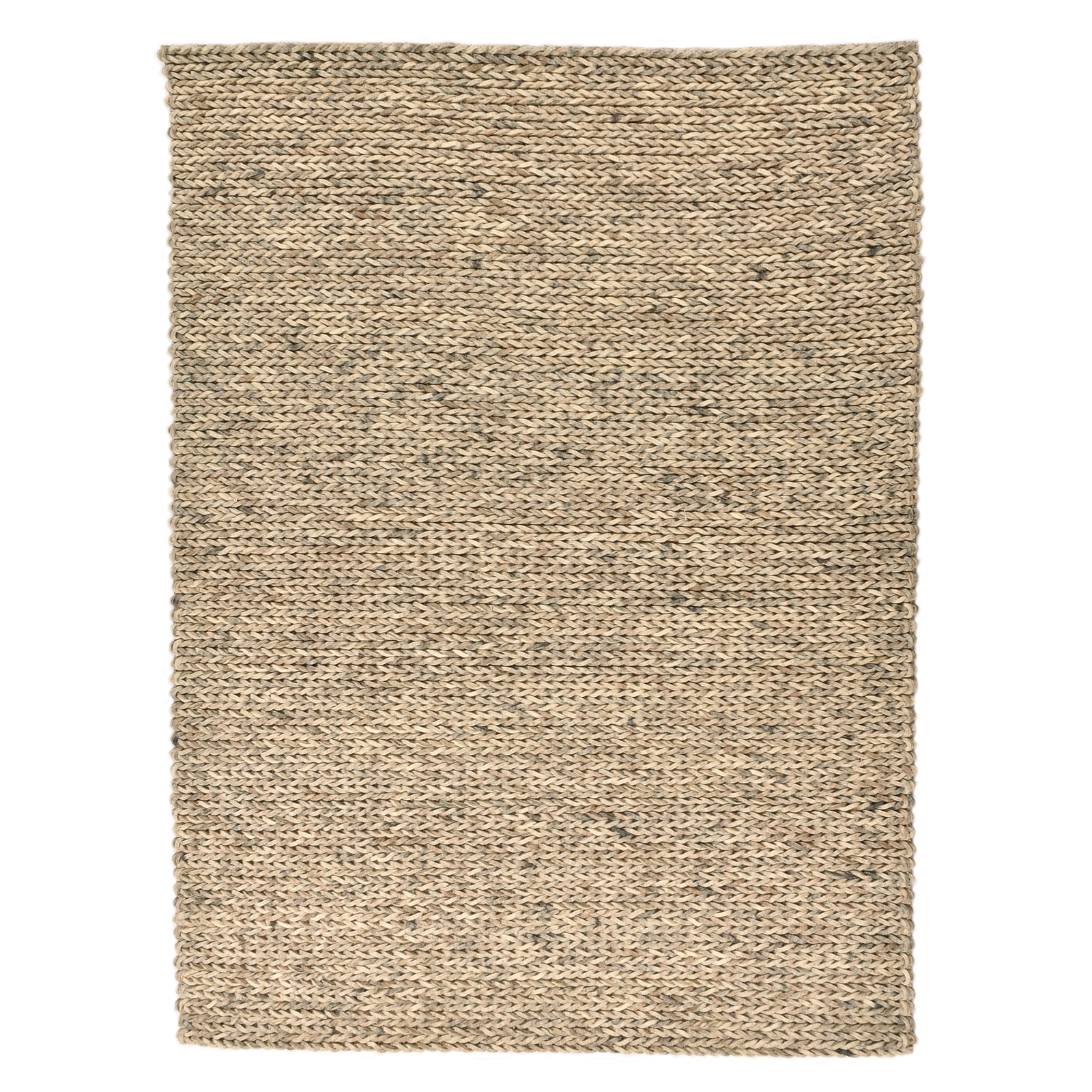 Teppich ARLBERG - natur beige - handgewebt - 70x140 cm