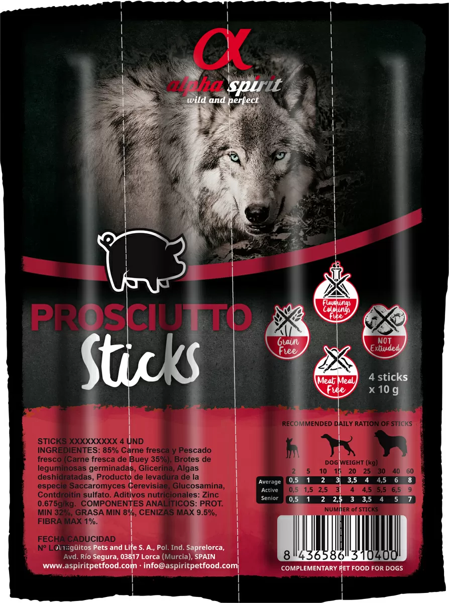 AlphaSpirit Ham Ristra Sticks - 4 stk.