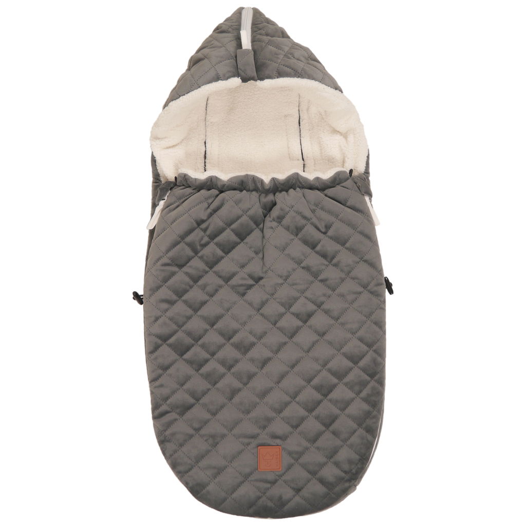 KaiserKaiser   Velvet Hoody Babyschalenfusssack grey