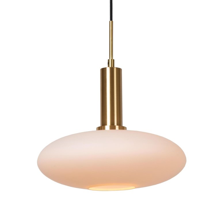 Lucide Singala 1 hanglamp opaal/messing