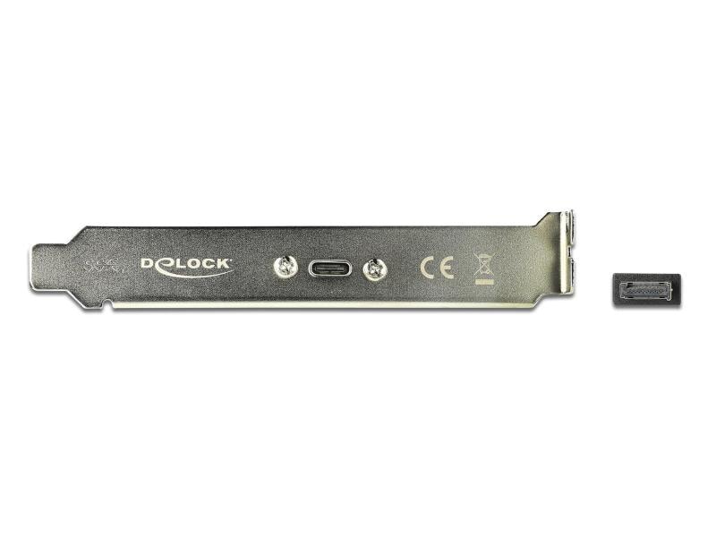 Delock Bracket USB-C, 3.2 Gen2, 10Gbps Delock USB 3.1 Gen 2 Slotblech mit 1 x USB Type-C Port