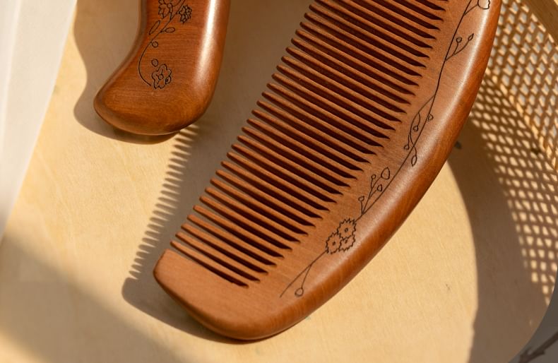SIMBLER - Houten haarkam (verschillende designs) / Set