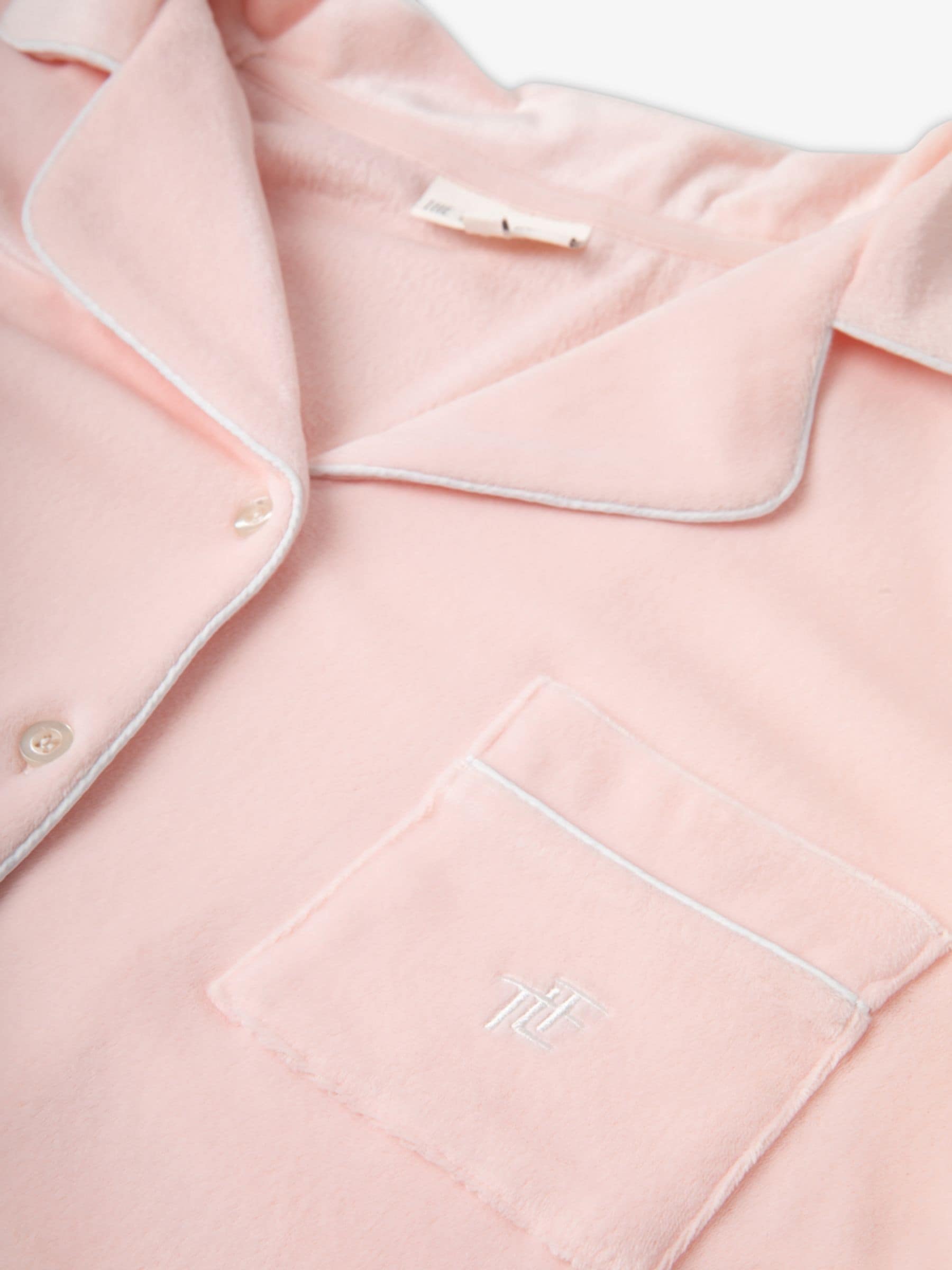 Roze - The Little Tailor luxe kerstpyjama van zacht aanvoelend velours