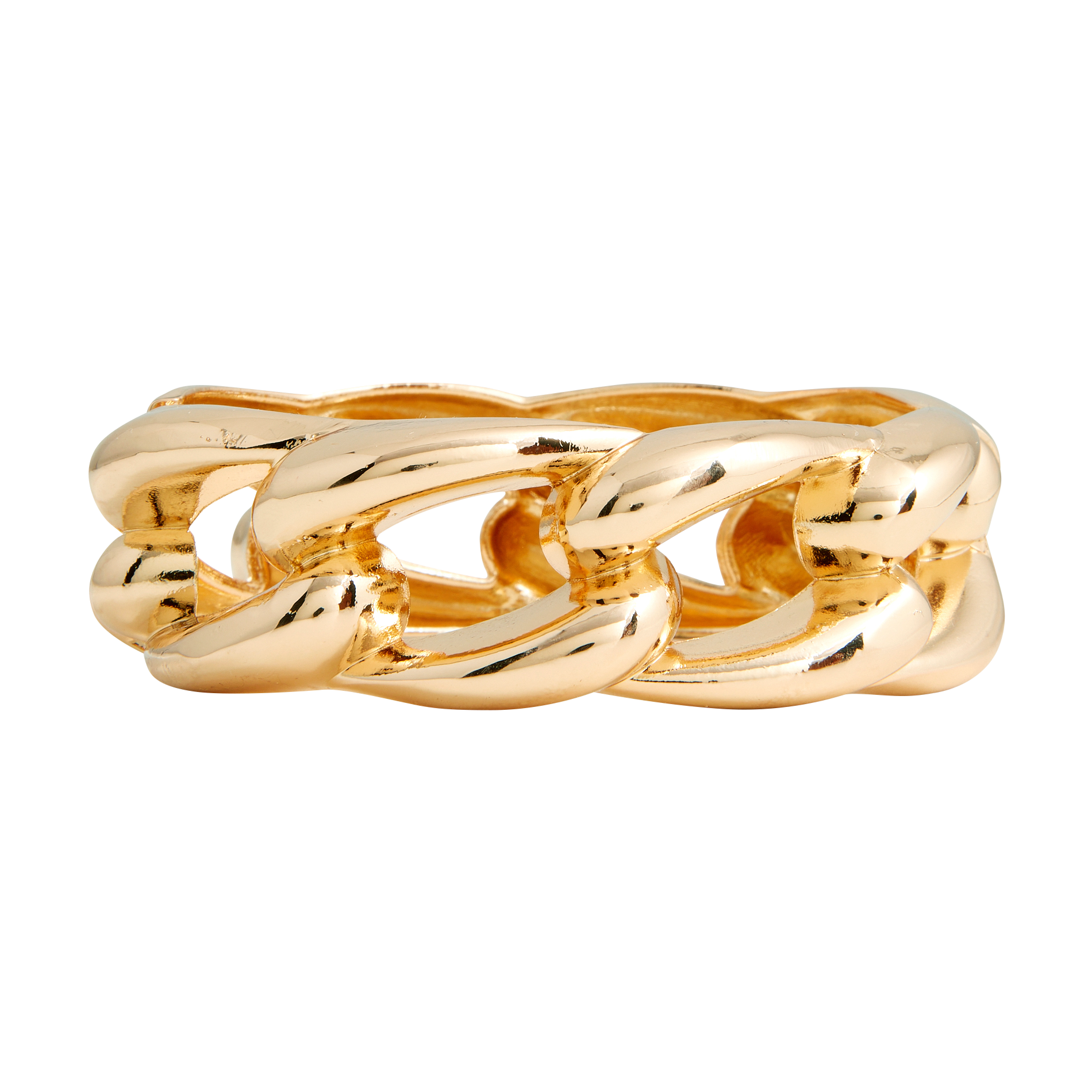 Bracelet large en laiton | Doré