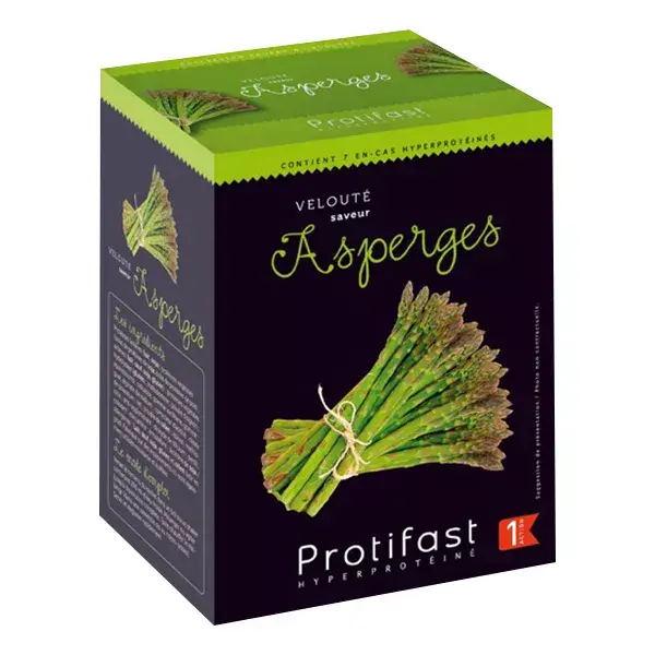 Sopa cremosa de aspargos com alto teor de proteína Protifast, 7 sachês.