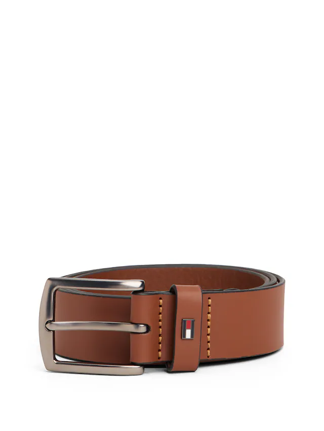 Tommy Hilfiger Ledergürtel »DENTON 3.5  cm breit EXT« Einfachdornschliesse, Metalllogo