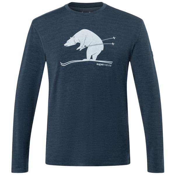 T-shirt randonnée SUPER.NATURAL SKIING BEAR BRUSH LS BLUEBERRY/VAPOR GREY