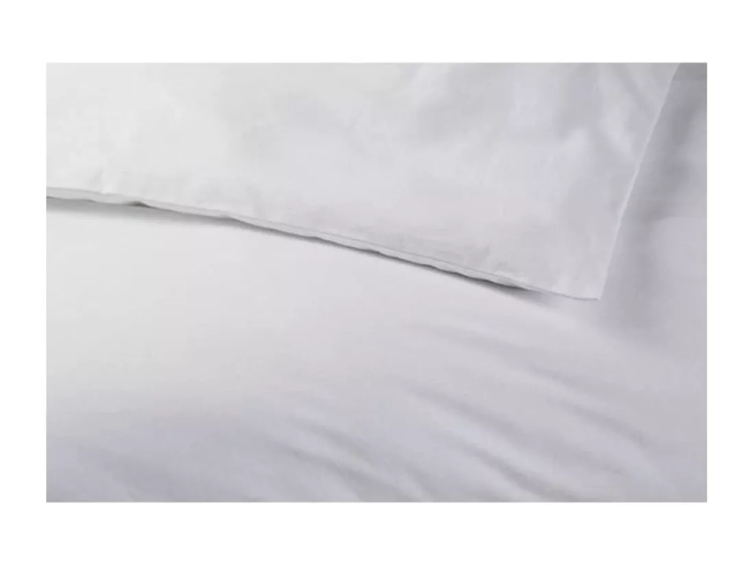 Housse de couette - 260 x 240 cm - Coton - Antibactérien - Blanc