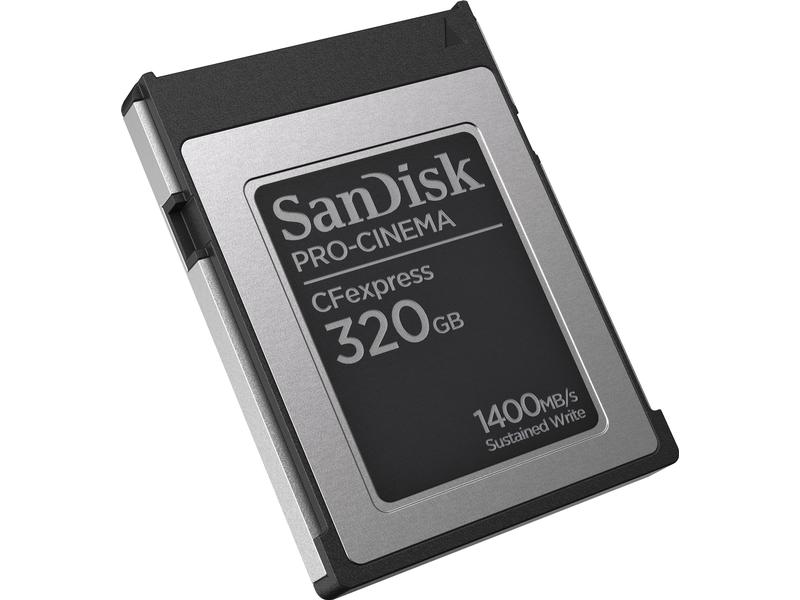 SanDisk CFexpress-Karte PRO Cinema Type B 320 GB Leistungsfähige Speicherkarte für professionelle Videofilmer und Fotografen