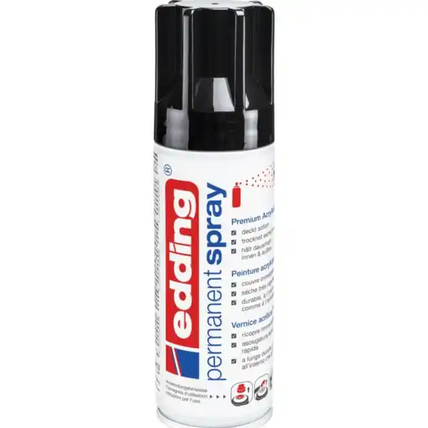 Permanentspray Premium-Acryllack tiefschwarz seidenmatt