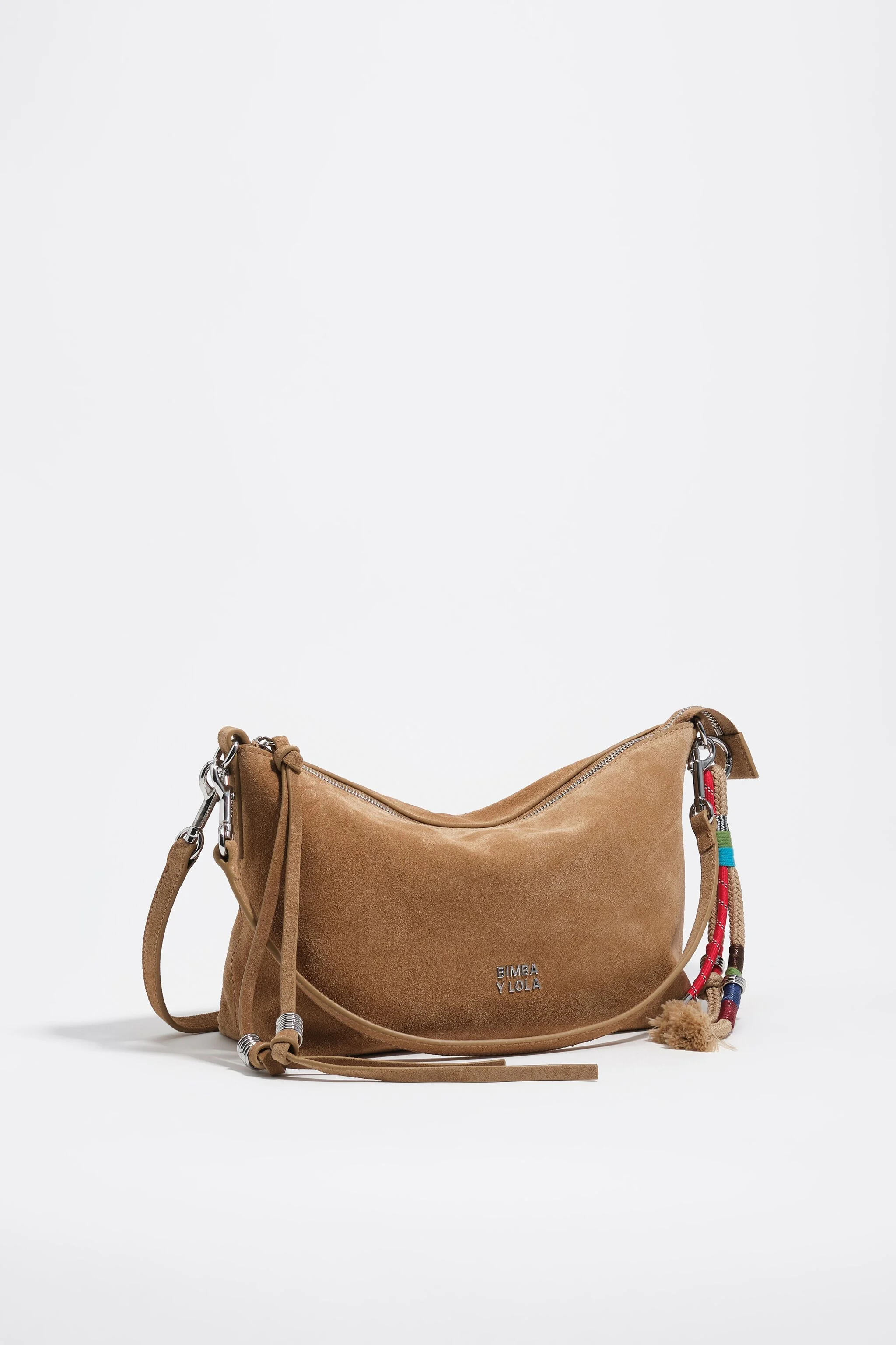 Bolsa Madrid média em camurça natural