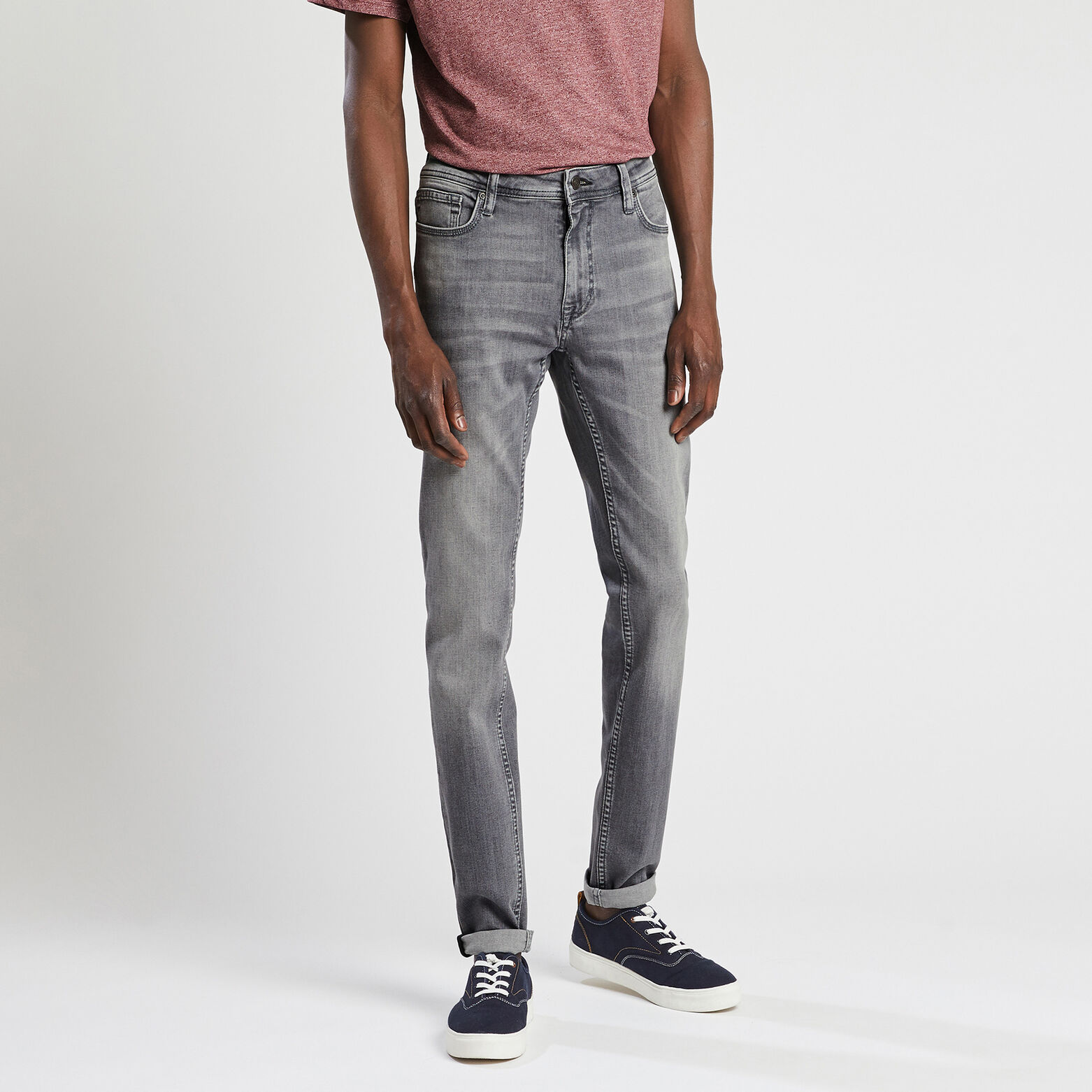 Jean skinny 3 longueurs en polyester recyclé Bleu