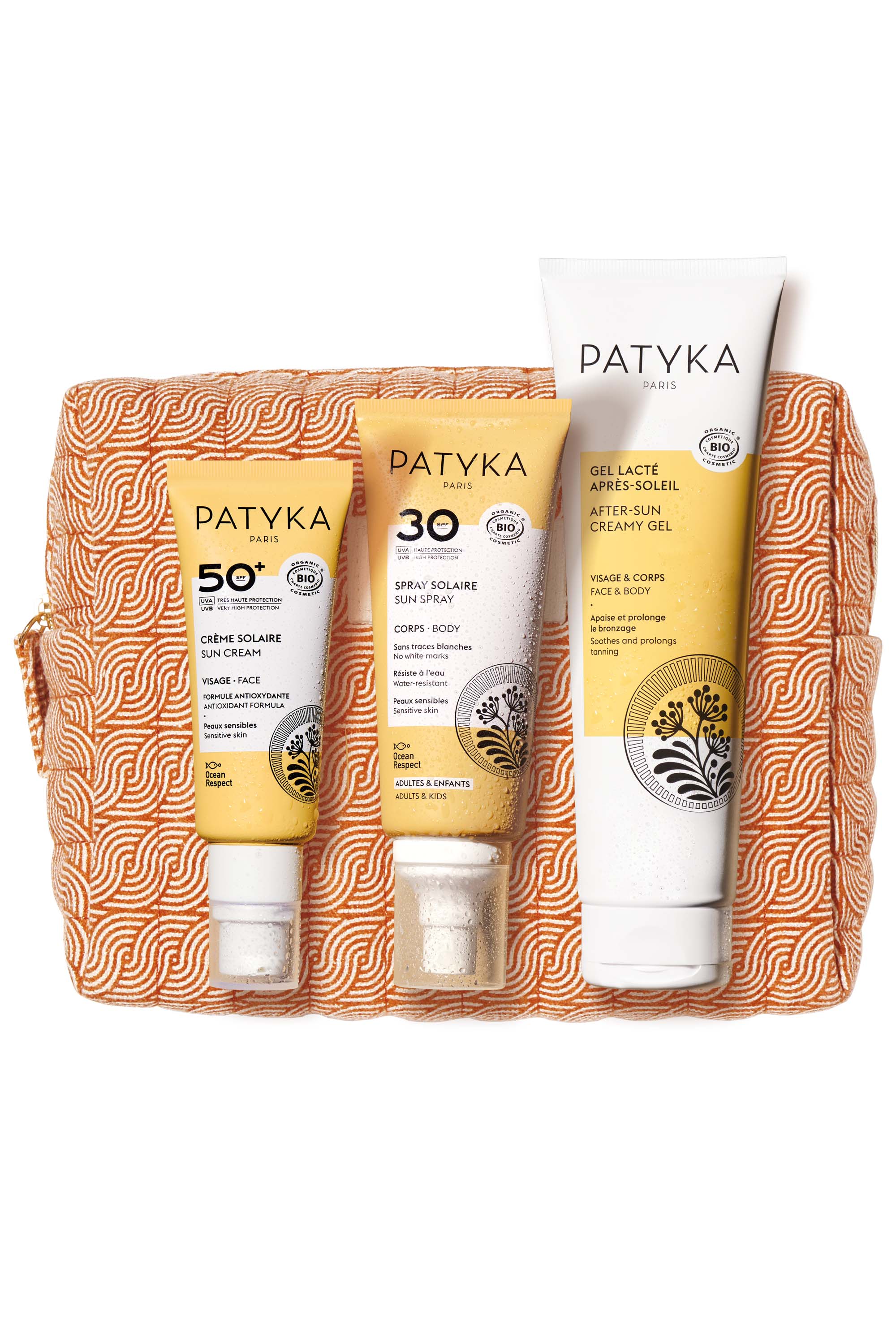 Patyka Trousse soins solaires certifiés bio avec la crème solaire visage 40ml offerte-290 ml