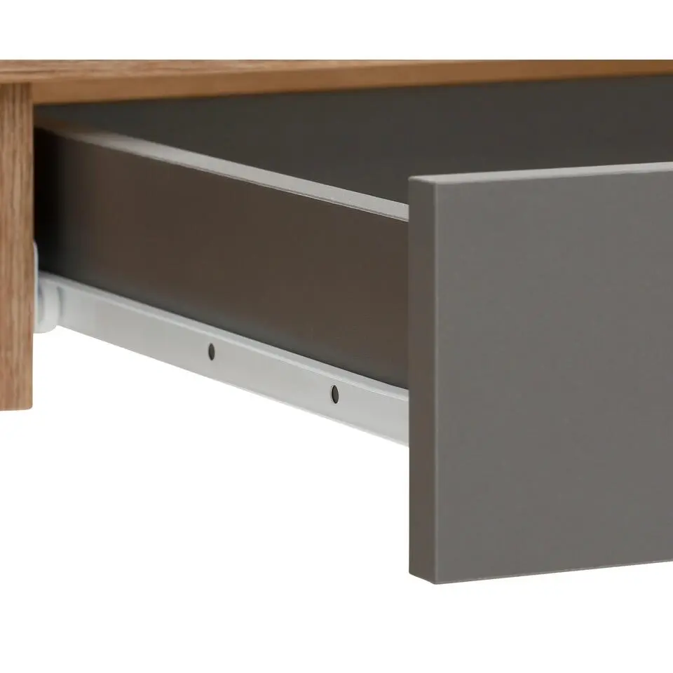 Magnet - Bureau met 1 lade in eiken en antraciet spaanplaat