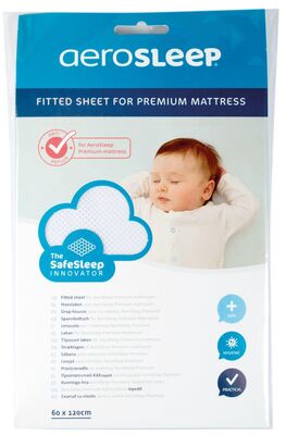AeroSleep Stretchlaken PREMIUM 70x140, Hvit