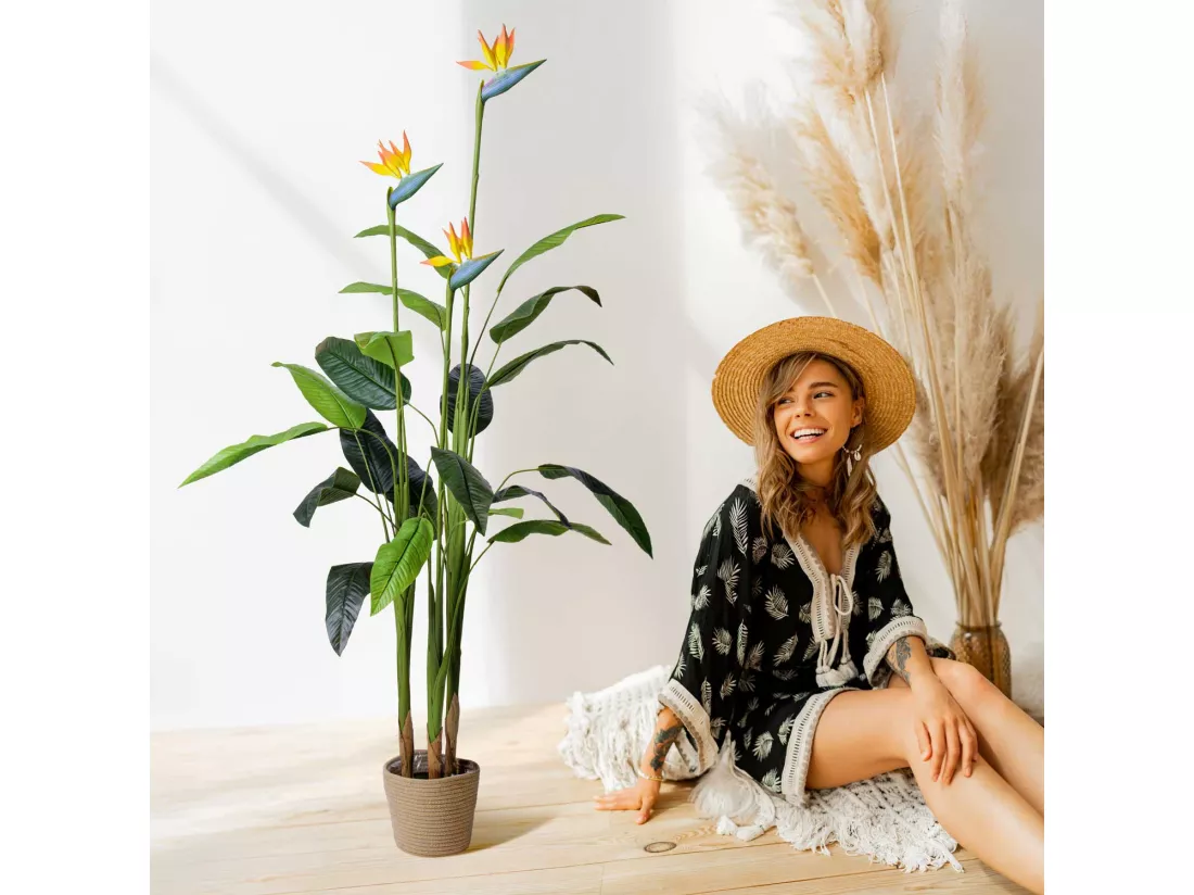 Bird of Paradise - Plante artificielle en pot H160 cm