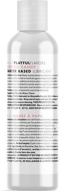 Swiss Navy - 4 in 1 Playful Flavors - Likbaar en Verwarmend Glijmiddel en Massage - Cotton Candy 30 ml