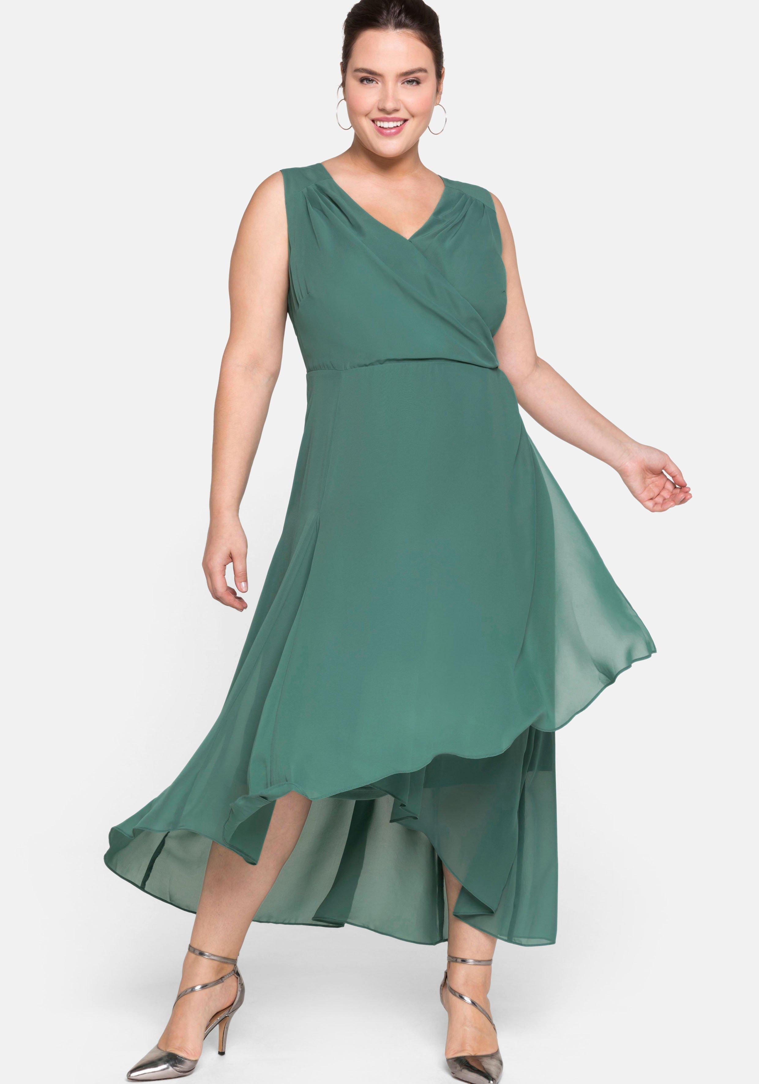 Chiffonkleid in Wickeloptik