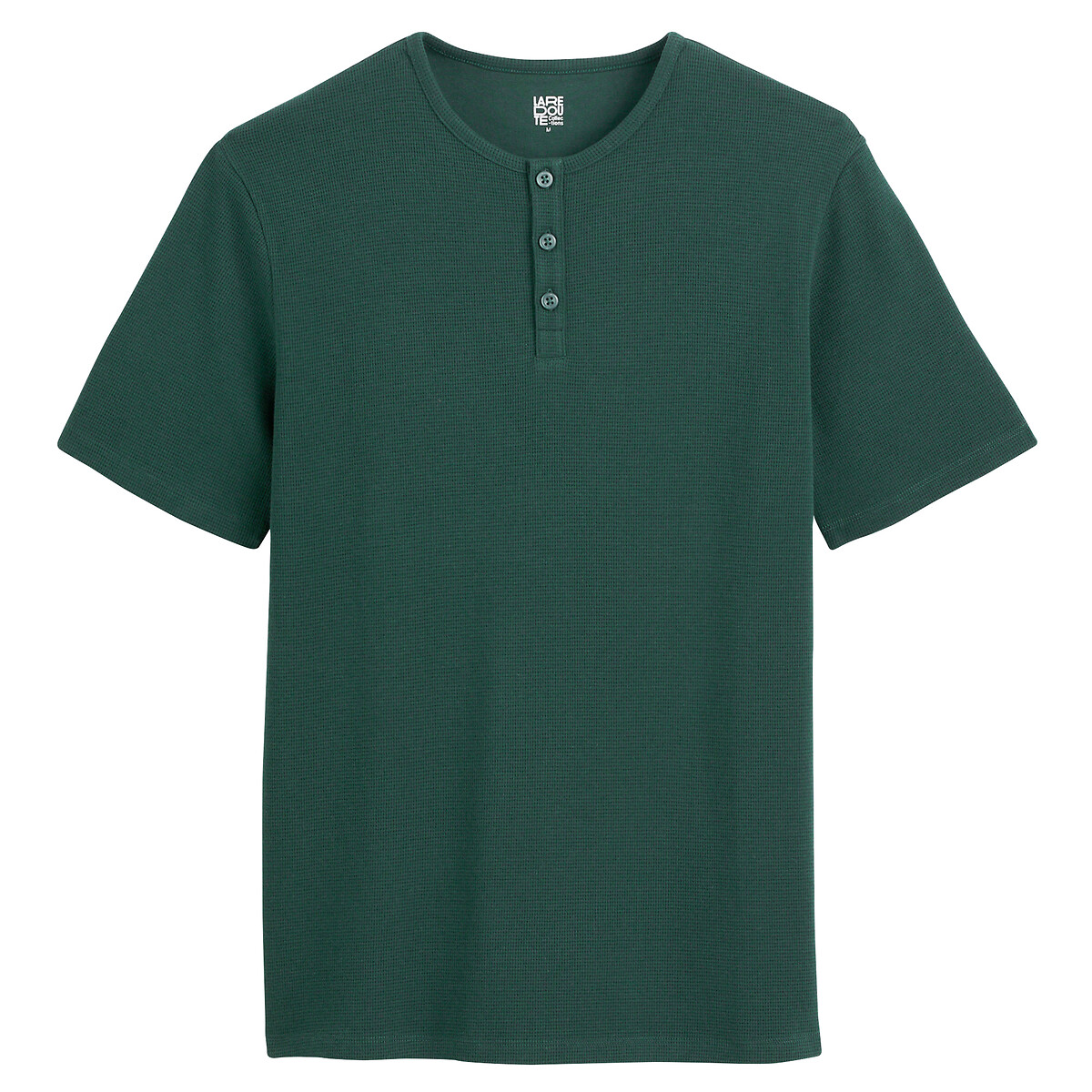 COLEÇÃO LA REDOUTE<br>Camiseta com gola túnica e mangas curtas