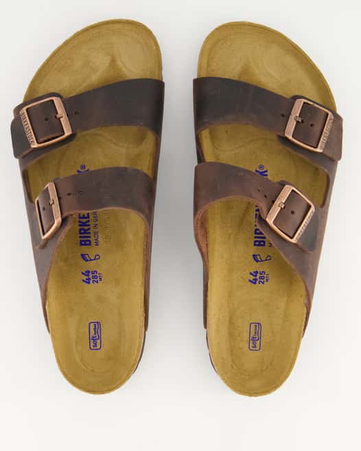 Birkenstock Arizona Weichbettung Pantoletten in Braun
