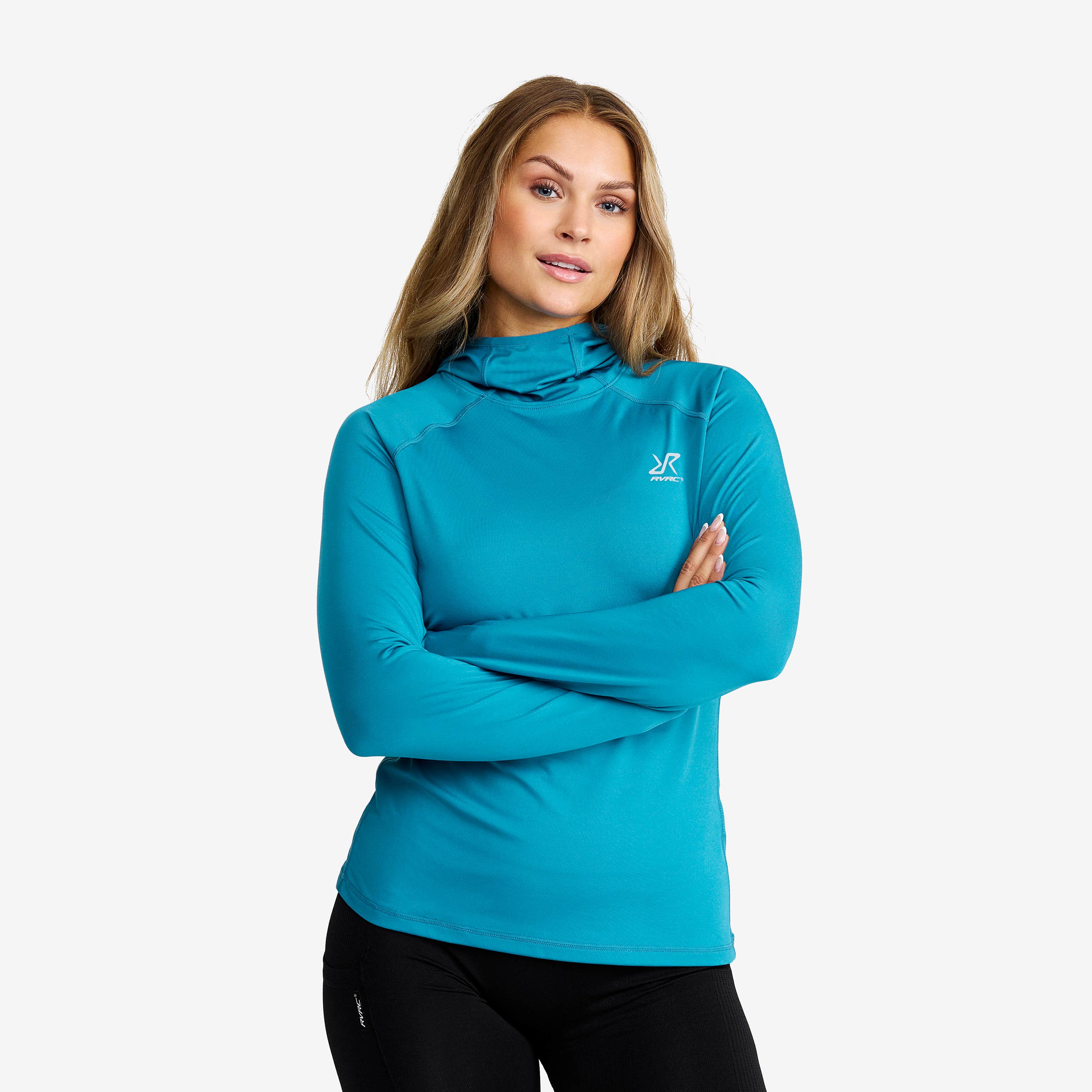 Arches Light Hoodie Dame Saxony Blue