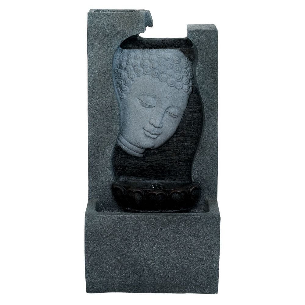 Fontaine de jardin lumineuse visage Bouddha H60cm