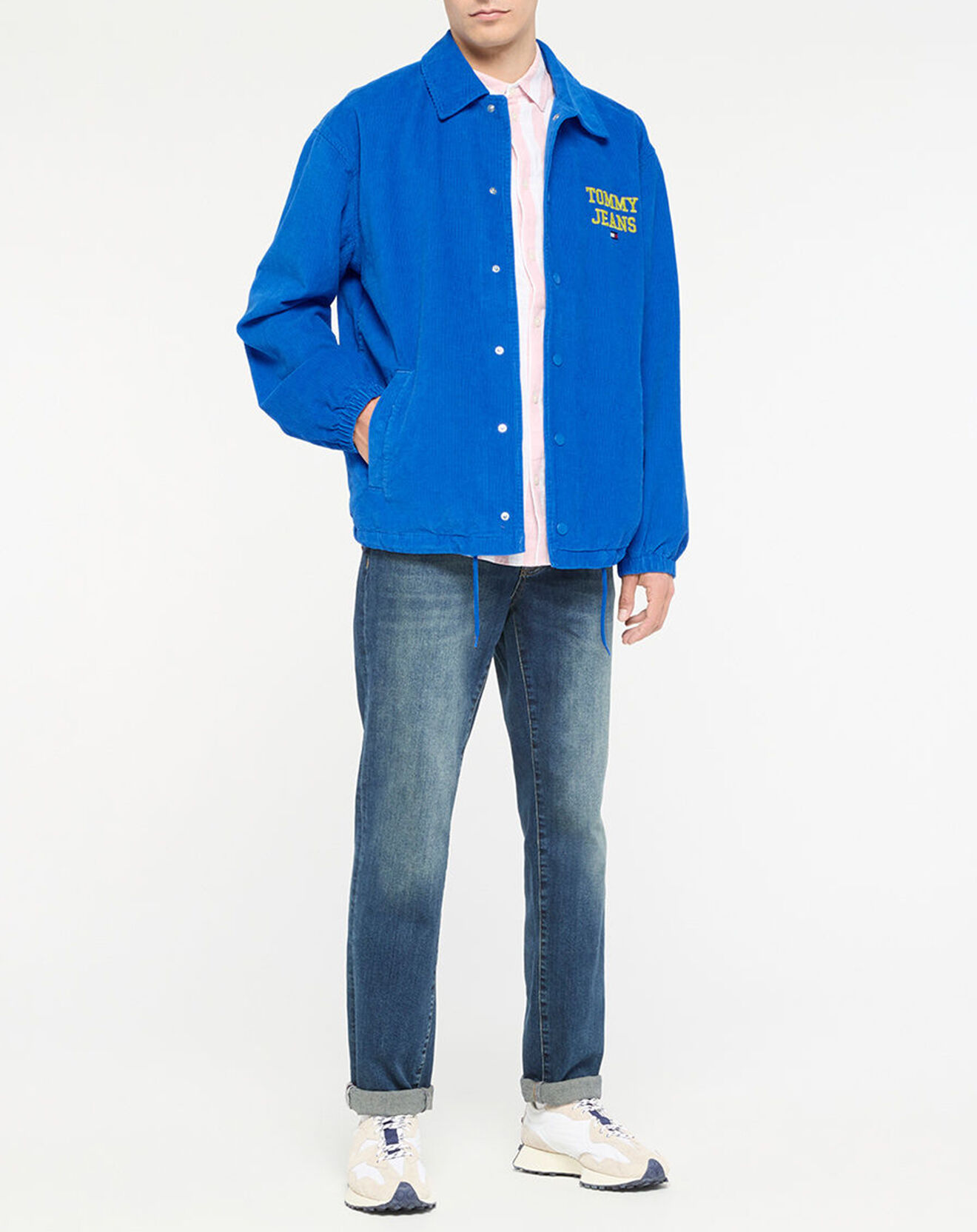 Tommy Jeans Veste Corduroy Coach bleue