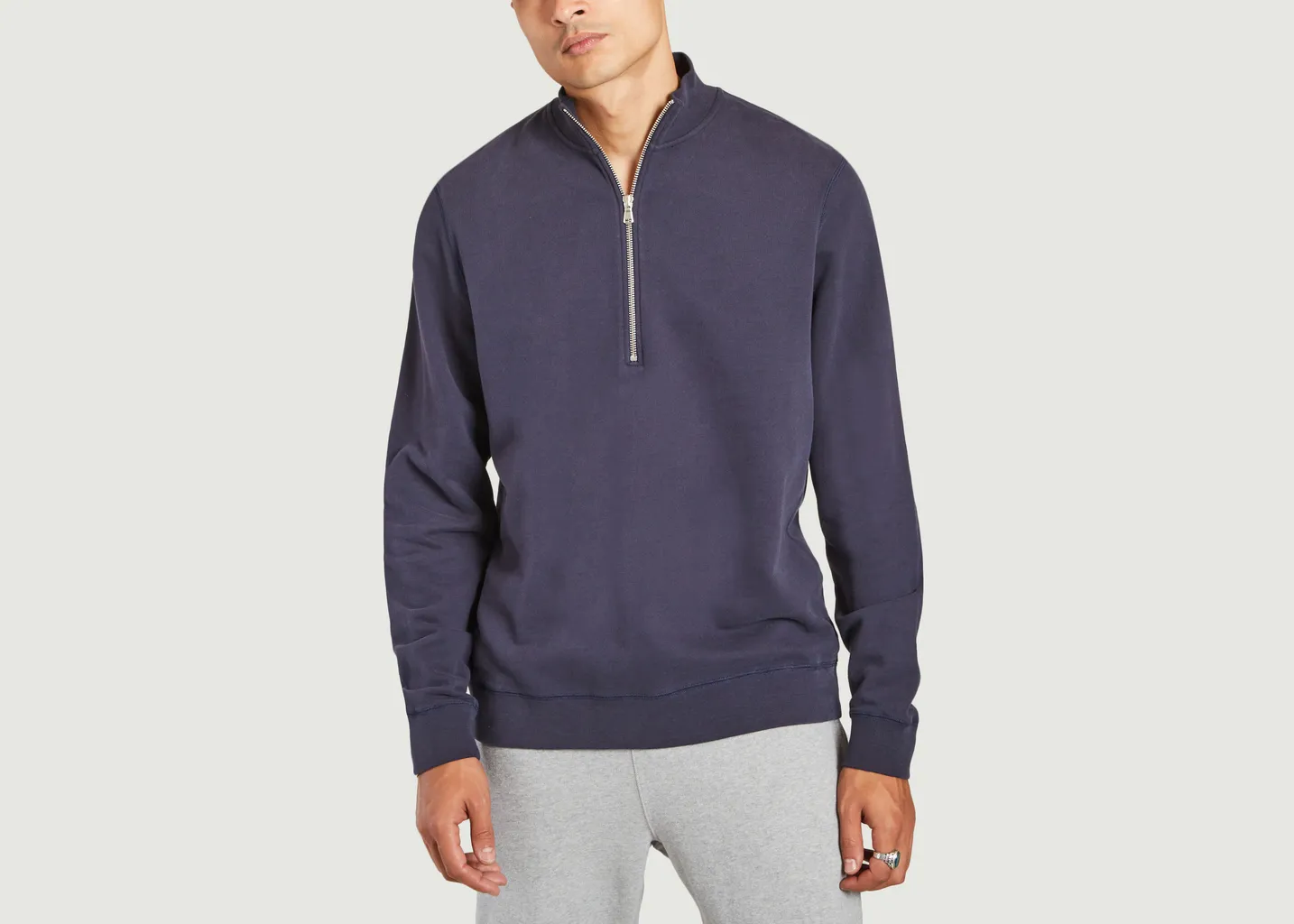 Sweatshirt col camionneur en coton Sunspel