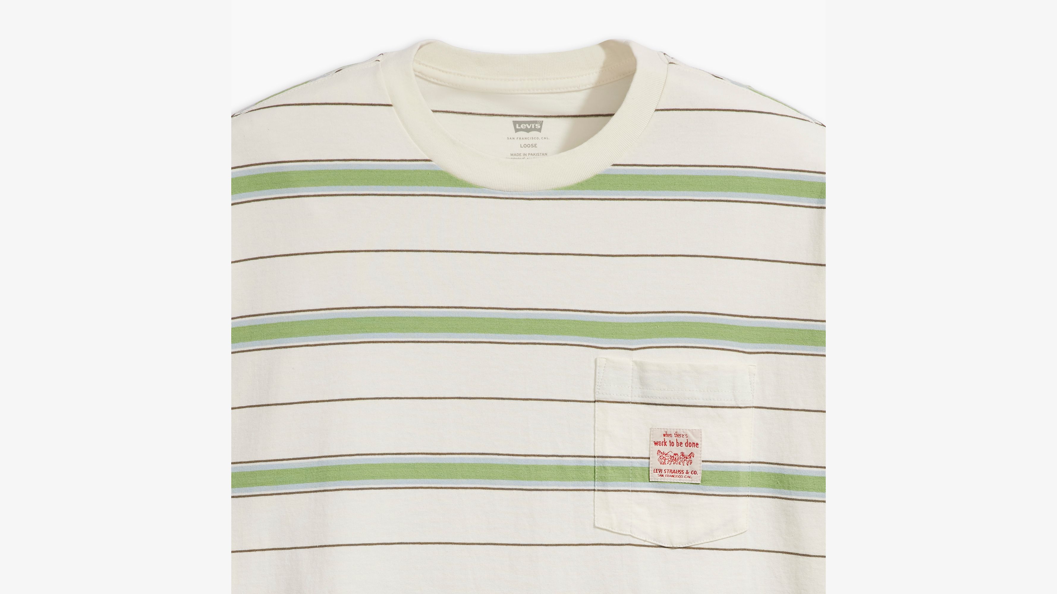 T-shirt Workwear - Stanlee Stripe Egret - Multicolore