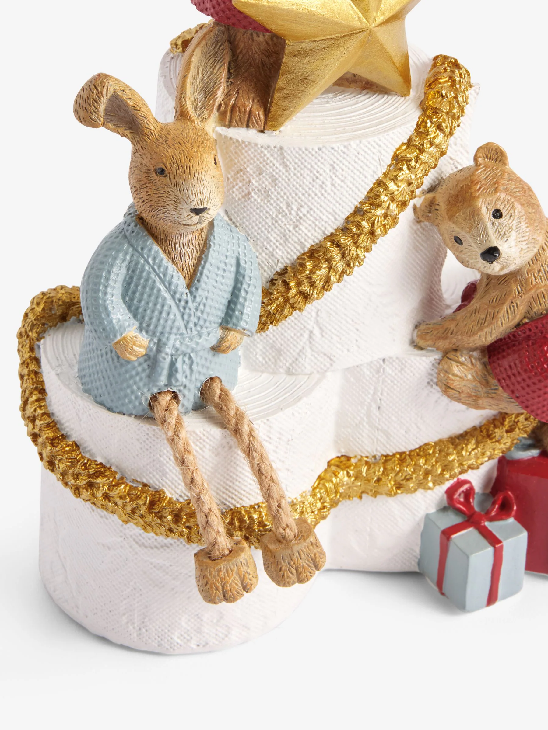 Bertie Beer en Rosie Konijn Toiletrol Kerstmis Ornament