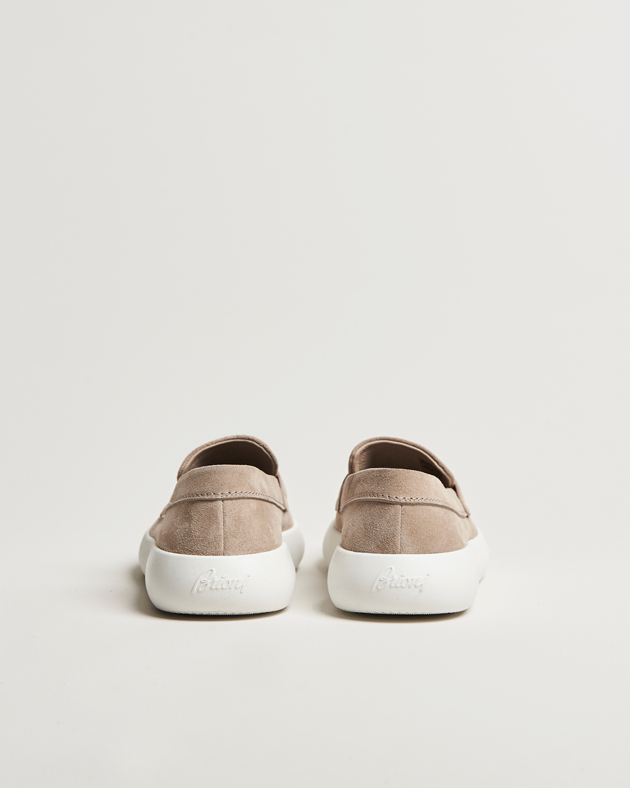 Brioni Cassetta Loafers Beige Suede