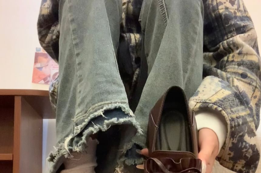 DURAC - Loafers met strik van imitatieleer