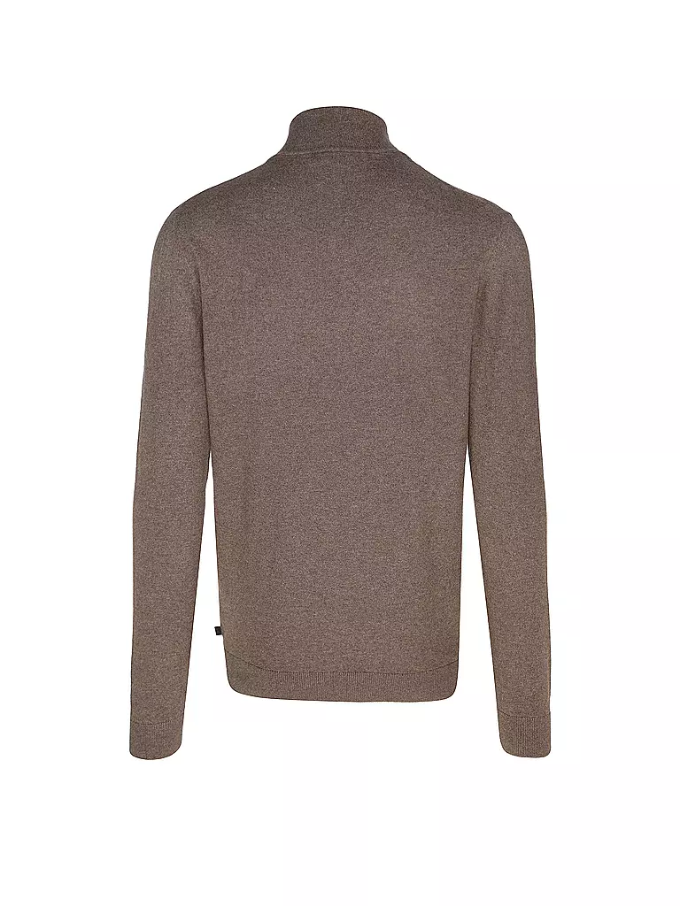 TOM TAILOR Troyer Pullover braun