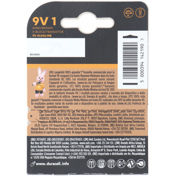 Duracell Alkaline Plus 9V 1 Stuk