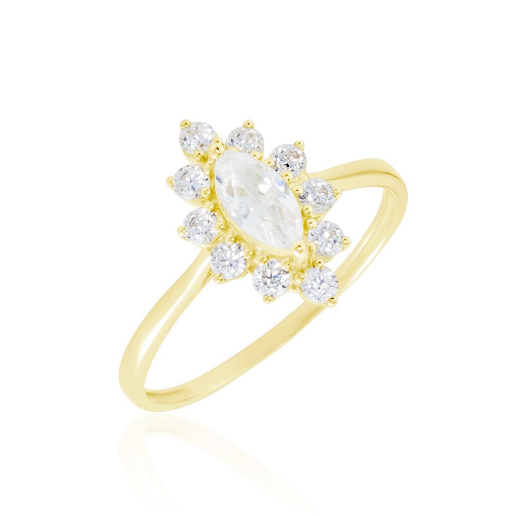 Bague Or Jaune Vladimira Oxyde De Zirconium