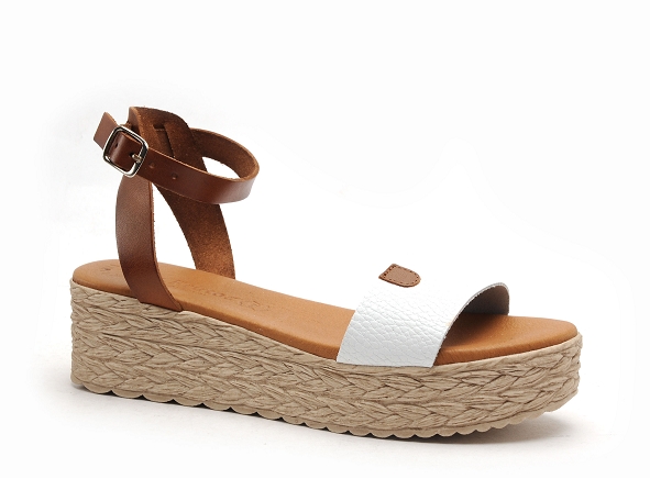 Eva frutos nu pieds talons femme 752 blanc