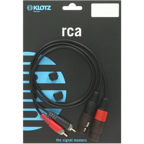 Klotz AT-CF0100 verloopkabel 2x RCA - 2x XLR 3p female 1 meter